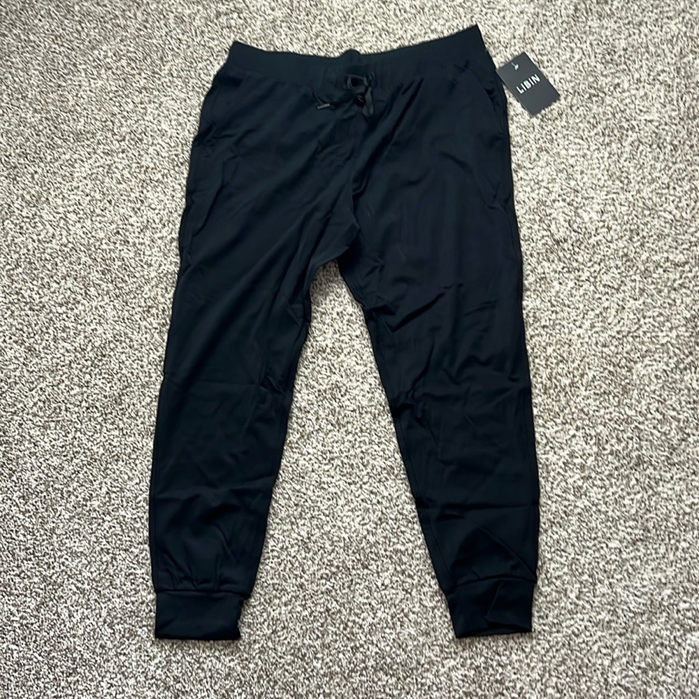 Black casual joggers